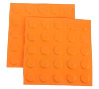 WHAMVOX 2pcs Pastilles Adhésives Antidérapantes en Pvc Orange pour Trottoirs Tactiles, Autocollants Auto-adhésifs pour Espaces Publics et Métros, Protection Sûre pour Personnes