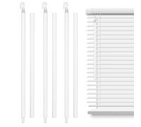 WHAMVOX 3 Pièces Baguettes D'inclinaison Aveugles avec Crochet Blanc, 60cm, Structure Légère en PP, Adaptées pour Stores Verticaux et Mini-Stores, Usage Intérieur