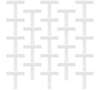 WHAMVOX 30 Pièces Équerre D’Angle Épais, Support T, Raccord Meuble | Alignement Précis à 90°, Structure Renforcée, Finition Brillante, pour Cadres, Rayonnages et Bricolage