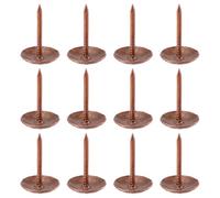 WHAMVOX 500 Pièces Clou de Porte Punaise Décorative pour Canapé, Fer, Rond, Marron, Style Antique, 11x17mm, pour Chaise et Lit, Bricolage DIY
