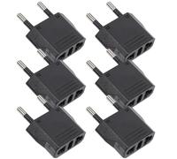 WHAMVOX Adaptateur Secteur US vers Europe en Cuivre Pur 6 Pièces 125-250V pour Voyage Professionnel et Usage Domestique