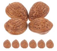 WHAMVOX Amandes Artificielles Décorations Sûres en Plastique 10pcs Marron Apparence Réaliste Accessoires Photobooth pour Collection et Salle de Jeux Mariage et Anniversaire