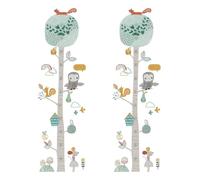 WHAMVOX Autocollant Mural Motif Animal de Bande Dessinée pour Chambre de Garçon et Filles, Pvc Étanche Décoloration, Tableau de Croissance Unique pour Décoration Murale