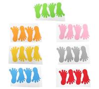 WHAMVOX Autocollants Empreintes de Pieds Multicolores en Vinyle 14 Paires Autoadhésives Antidérapantes pour Sol et Mur, Stickers Décoratifs pour Espaces de Jeu et Garderie