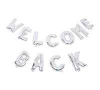 WHAMVOX Ballon Lettre en Aluminium Argenté 1 Set Complet Arche de Ballon pour Décoration Rentrée des Classes pour Photo Backdrop et Fête Scolaire