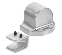 WHAMVOX Butée de Porte Coulissante de 3 à 15 Mm D'épaisseur en Alliage D'aluminium Argenté, Cale-porte avec Fixation Sol pour Salle de Bain Adaptée aux Portes en Verre