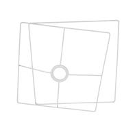 WHAMVOX Cadre Support Facile à Installer en Fer Blanc Douille E27 30 Cm Abat-jour Carré Accessoire D'éclairage DIY pour Lampe sur Pied et Lampe de Table