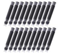 WHAMVOX Cartouches d'encre pour stylo-plume, 100 pièces, encre effaçable thermiquement noire, recharge grand diamètre, fournitures pour écriture scolaire et professionnelle