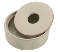 WHAMVOX Cendrier rétro avec Couvercle, céramique, 230ml, Beige, Anti-Projections de Cendres, pour Bureau et Table d'intérieur