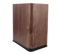 WHAMVOX Corbeille à Papier Vintage Mince en Plastique Imitation Bois Marron | Couvercle Basculant, Forme Rectangulaire, Usage la Cuisine et Bureau, Finition Veinée Bois, Style Ferme