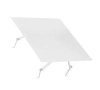 WHAMVOX Déflecteur de Climatisation Carré en Acier Inoxydable et Abs Blanc, Pare-vent Réglable Anti-soufflage Direct pour Bouche D'air Central en Bureau ou Maison