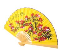 WHAMVOX Éventail Décoratif Pliant Chinois Géant 0,5x0,9m Papier Bambou | Style Traditionnel Élégant, Usage Performances et Occasions Variées, Format Suspendu, Réutilisable