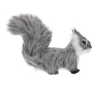 WHAMVOX Figurine Miniature D'écureuil Décoratif en Plastique Peluche Artificielle, Ornement Vif et Réaliste pour Décoration de Bureau et Fête de Noël