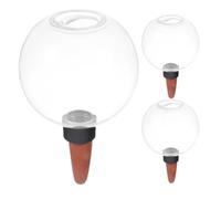 WHAMVOX Globes D'arrosage Automatique Système D'arrosage des Plantes pour Plantes Lot de 3 en PVC et Céramique 500ml de Vacances pour Jardin Extérieur