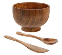 WHAMVOX Kit bol mélangeur en bois pour masque visage avec cuillère et spatule, usage domestique et voyage, facile à nettoyer, set réutilisable