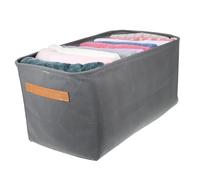 WHAMVOX Lot de 3 Boîtes de Rangement pour Vêtements en Tissu Non Tissé, Capacité Xl 48x28x25cm, Design Empilable Poignées, pour Petits Espaces et Organisation de Placards