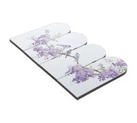 WHAMVOX Paravent Pliant Décoratif de Table, 4 Panneaux, Acrylique Miroir | Décor Floral et Oiseaux Vintage, Léger et Portable, pour Bureau, Maison, Effet D’espace Ouvert