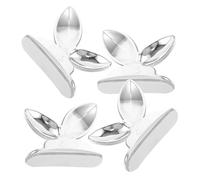 WHAMVOX Poignées de Levage Installation Facile en Abs Colle Acrylique Argentée Lot de 4 et Design Autocollant pour Abattant de Toilette pour Salle de Bain