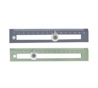 WHAMVOX Règle Géométrique Outils de Dessin Précis en Plastique 2pcs Compas Droit pour Étudiants et Ingénieurs pour Design et Cartographie