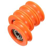 WHAMVOX Roulette pour Porte Coulissante Pom Orange 4 Pièces, Roue à Gorge | Usage Plus Fluide et Résistance à L’usure, Format 4pcs, Référence de Remplacement pour Porte et Placard