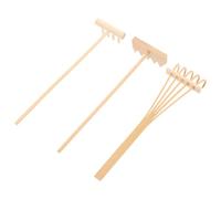 WHAMVOX Set de 3 Mini Râteaux en Bambou pour Jardin Zen, Accessoires à Sable Odeur, Décoration Feng Shui pour Maison et Bureau