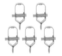 WHAMVOX Tendeur Fil de Fer en Acier Argenté 5 Pièces, Facile à Installer, Polyvalent pour Treillis de Vigne et Gestion de Câbles en Serrage, Dimensions 8,60x4,50x2,00 Cm