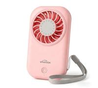WHATOOK Mini ventilateur portatif, 11000 tr/min, puissant, avec 5 vitesses, 56 g, ultra léger, portable, pour les voyages et les déplacements, rechargeable par USB-C, pour le maquillage