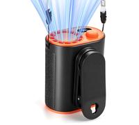 WHATOOK Ventilateur de ceinture portable : 1 à 100 vitesses réglables en continu Ventilateur à clip avec rotation à 360°, affichage numérique et fonction batterie externe 10 W, ventilateur portable