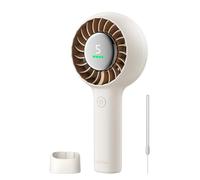 WHATOOK Ventilateur de poche : Ventilateur portable avec flux d'air large, batterie 3000mAh, ventilateur mini avec 5 vitesses et affichage LED, USB-C, ventilateur de bureau silencieux pour voyages et