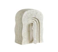 Whbbbj Boîte à mouchoirs en forme d'arche en couches, couverture de boîte à mouchoirs minimaliste de luxe moderne, porte-serviettes élégant en forme de marbre, for la décoration du bureau(White)