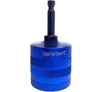 WheatThrive Brosse de tuyau en cuivre, nettoyeur de tube, ensemble de brosses pour perceuse, 1,27 cm, 1,9 cm, 2,5 cm, pour conduites de gaz de plomberie CVC, élimine les débris de rouille, bleu
