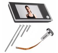 WheatThrive Judas de porte numérique avec écran LCD de 3,5", caméra HD 720p, grand angle de 120°, moniteur de sécurité extérieur en alliage de zinc pour la maison