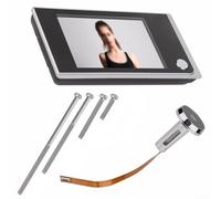 WheatThrive Judas de porte numérique - Grand angle antivol - Caméra extérieure HD 720p - Écran LCD intérieur de 8,9 cm - Sans sonnette