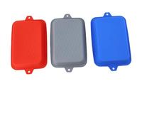 WheatThrive Lot de 3 bacs à graisse réutilisables en silicone pour barbecues Weber, faciles à nettoyer, passent au lave-vaisselle, bleu, rouge, gris