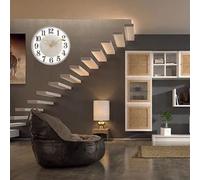 WheatThrive Mouvement d'horloge à quartz, mécanisme de pendule, kit de réparation à faire soi-même, chronométrage précis, noir doré, pour horloges murales