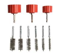 WheatThrive Nettoyeur de tuyaux en cuivre, brosse de nettoyage de tube, ensemble de brosses pour enlever la rouille, polir, kit de 9 pièces avec poils en acier