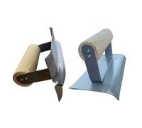 WheatThrive Truelle d'angle, coupe-bordures, outil pour béton, intérieur extérieur à 90 degrés, finition en acier inoxydable galvanisé pour murs lisses