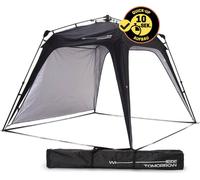 WHERE TOMORROW Lumaland Outdoor Pavilion 2,5 x 2,5m | Imperméable & protection UV | Tente de camping & de réception robuste | Tente Pop Up | Noir *