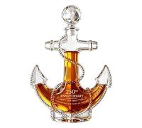 Whiskey Decanter - 350ml Shaped Glass Decanter | Navy | 350ml Shaped Glass Wine Decanter with Clear Design, Decorative Display Bottle for Dining Room Shelves, Clubs, Home Bar