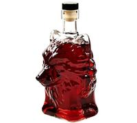Whiskey Decanter - Verre 16,5 x 7 x 5,5 cm, Wolf Head Shaped Decorative Liquor
