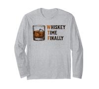 Whiskey Time Enfin WTF Drink Lover Humour Manche Longue