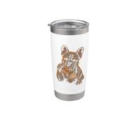 Whisky bouledogue français Gobelet isotherme en acier inoxydable double paroi