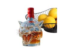 Whisky en verre - - Décanteur élégant avec capuchon hermétique pour bourbon, whisky, cognac - accessoire de bar haut de gamme, cadeau idéal pour homme, boissons de service ensemble