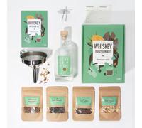 Whisky Infusion Set | DIY Whisky Kit avec bouteille en verre, mélanges d'épices & copeaux de bois | Set cadeau pour les amateurs de whisky & les connaisseurs