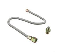 WhistleFree Kit de conduite de gaz flexible 76,2 cm avec connexion 3/8" pour foyers et cheminées NGLP conçu pour une livraison de gaz sûre et silencieuse