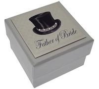 WHITE COTTON CARDS Boîte à dragées/Cadeaux pour père de la mariée Motif Chapeau Haut-de-Forme Inscription Father of Bride