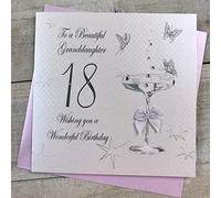 White Cotton Cards DS44 Carte d'anniversaire Faite à la Main avec Inscription « to A Beautiful Granddaughter » 45,7 cm