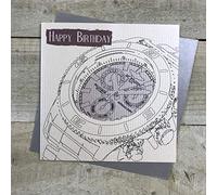WHITE COTTON CARDS Montre pour Homme «Happy Birthday» Carte d'anniversaire