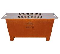 White Fire Barbecue-Plancha en Acier Corten Urban, 70x35xh 30 cm