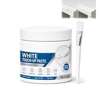 White Furniture Touch-Up Paste with Brush,Pate a Bois Rebouchage, Mastic Bois Polyvalent Pour Reparation Meubles Et Sols,Pate a Bois Blanche - Rapide,Ponçable Et Peignable Pour Fissures, Trous (1PC)